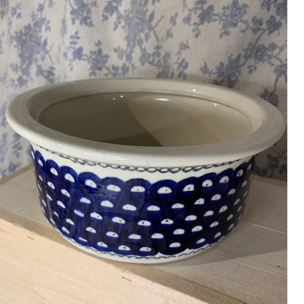 Boleslawiec Hand-Made in Poland Cobalt Blue Stoneware Pottery Baking Dish